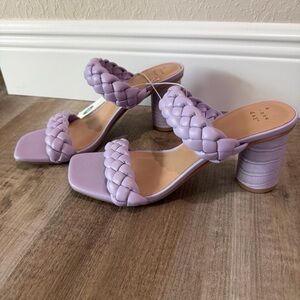 NWT A New Day Lavender Purple Braided Snake Sandal Heel Sz 9